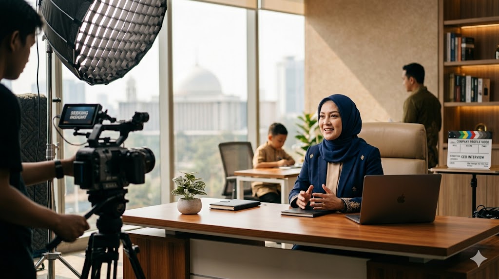Pengambilan video profil perusahaan