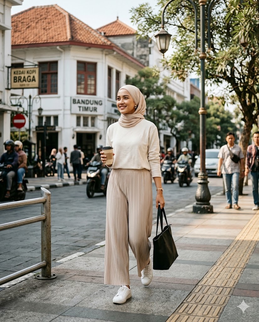 Pagi hari di kawasan Braga